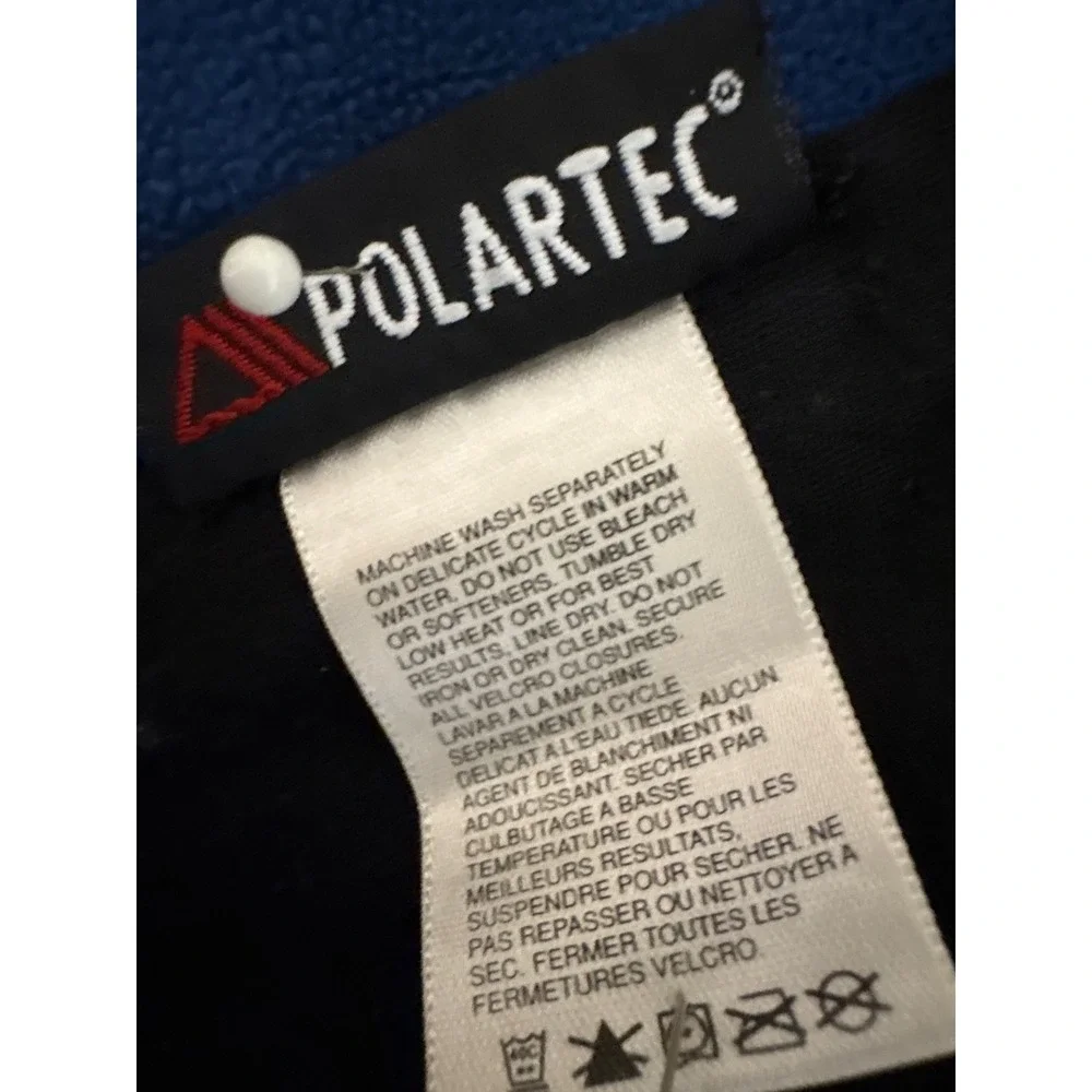 The North Face Mens Polartec Fleece Vest Blue Black Full Zip Sleeveless M 7859-3